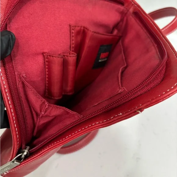 HOBO Red Leather Crossbody Bag - Picture 5 of 11